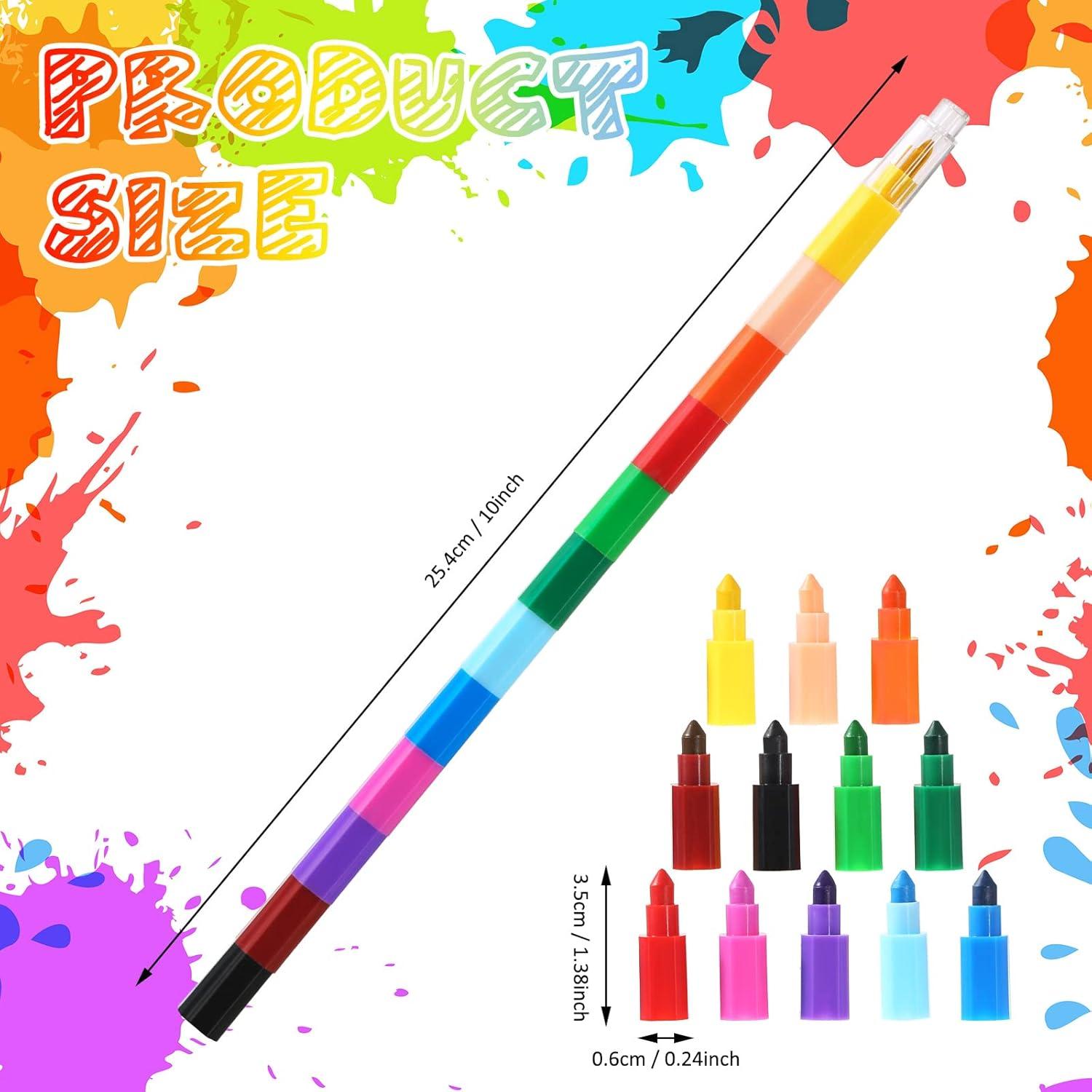 Crayones Apilables Coloridos Leinuosen - 12 Piezas