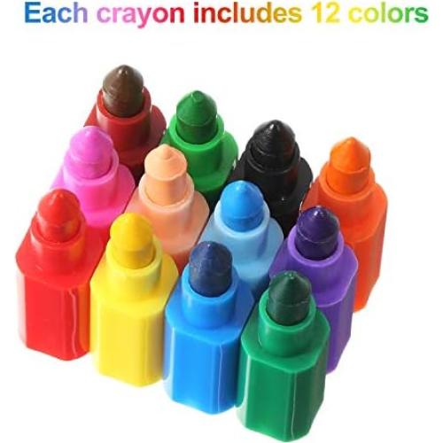 Crayones Apilables Coloridos Leinuosen - 12 Piezas