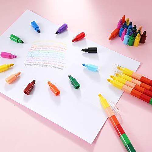 Crayones Apilables Coloridos Leinuosen - 12 Piezas