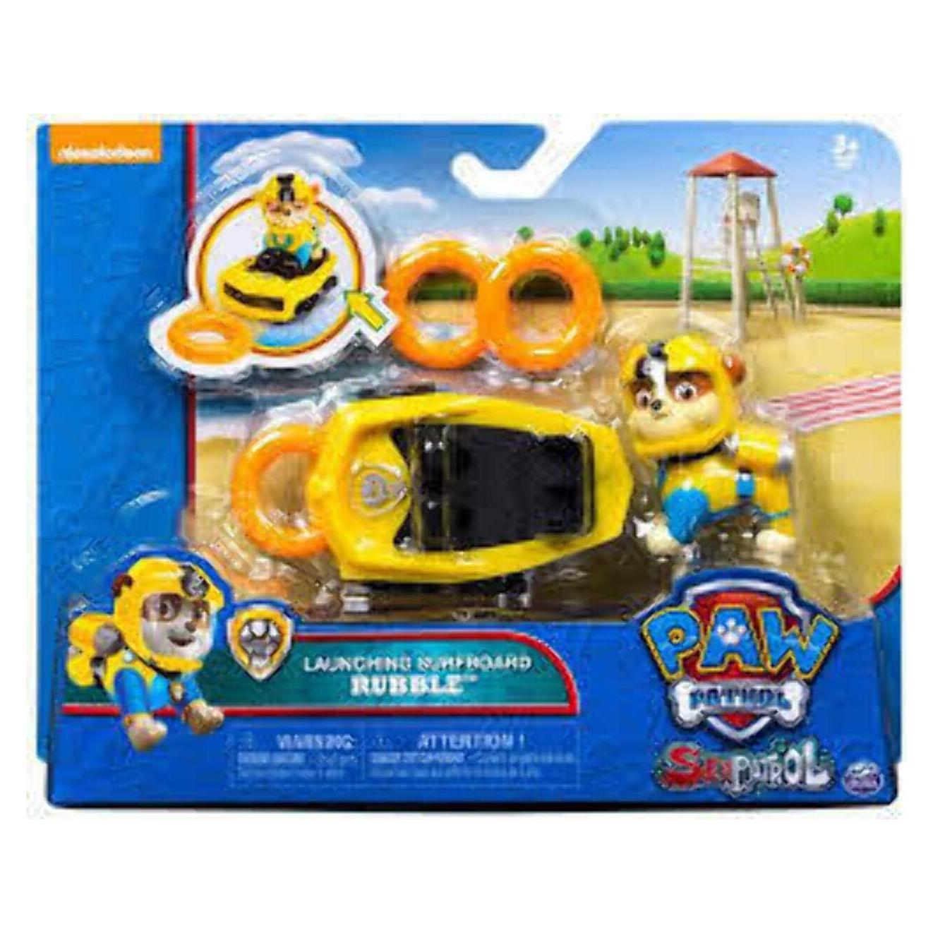 Juguete Paw Patrol Rubble Surf con Embarcación y Anillas