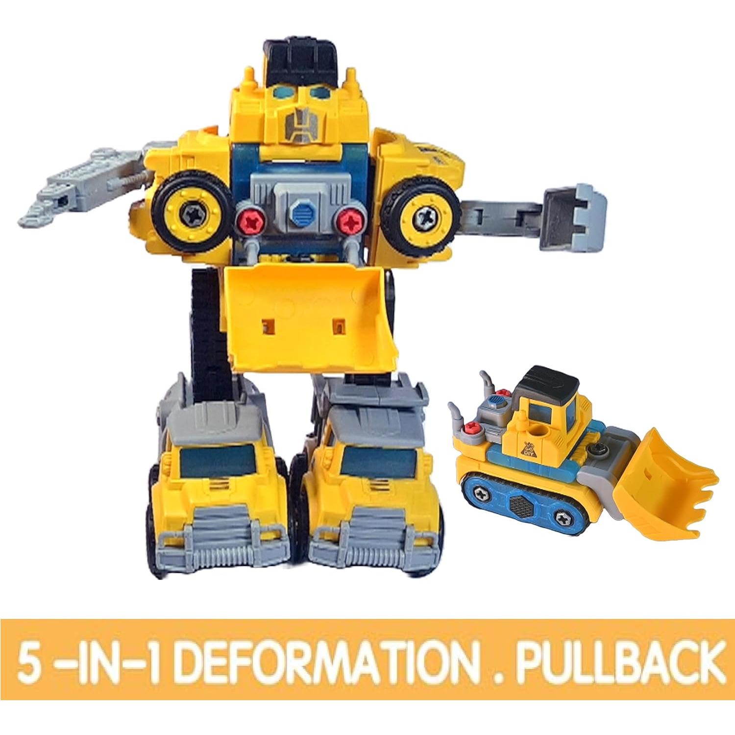 Juego de Camiones Desarmables Awulo - 5 en 1 Robot Transformable