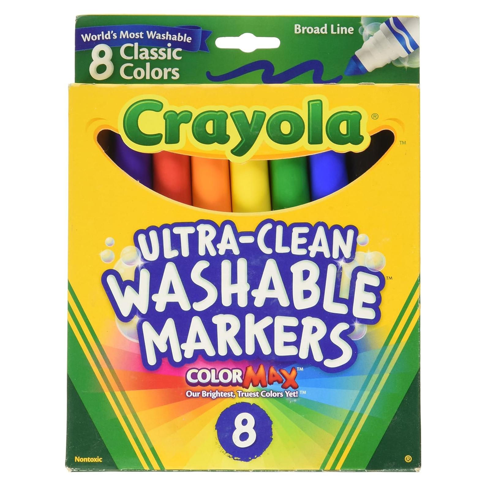 Marcadores Lavables Crayola Punta Ancha - Paquete 5 Unidades