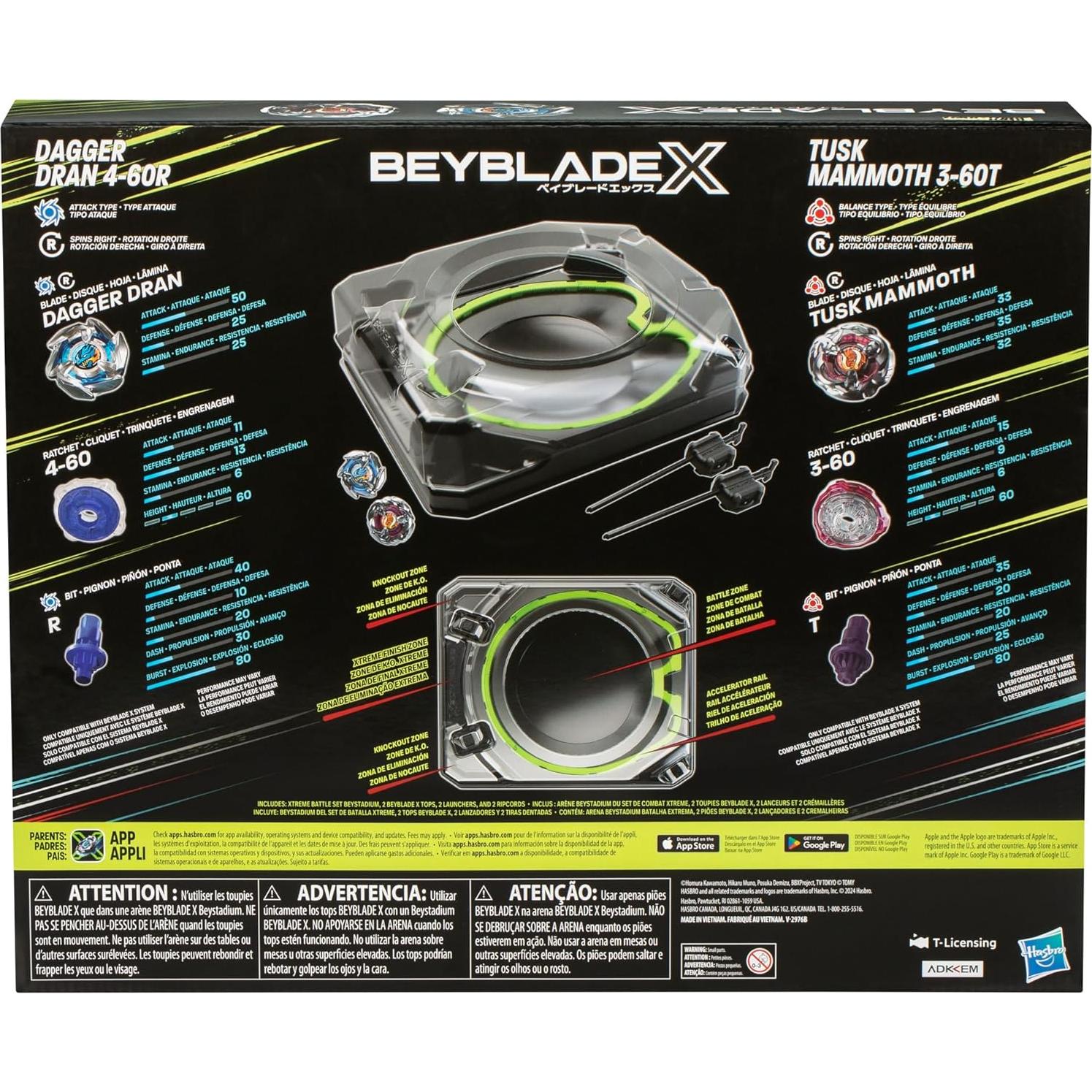 Conjunto de Batalla Beyblade X Hasbro con Beystadium y 2 Peonzas