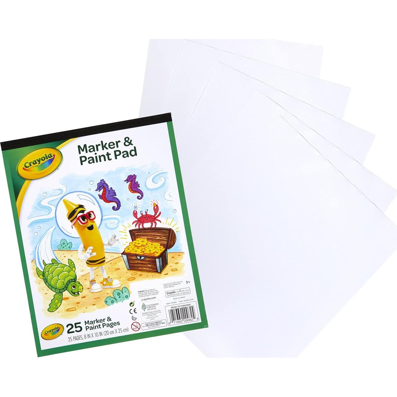 Bloc de Notas Crayola para Pintura y Marcadores - 25 Hojas