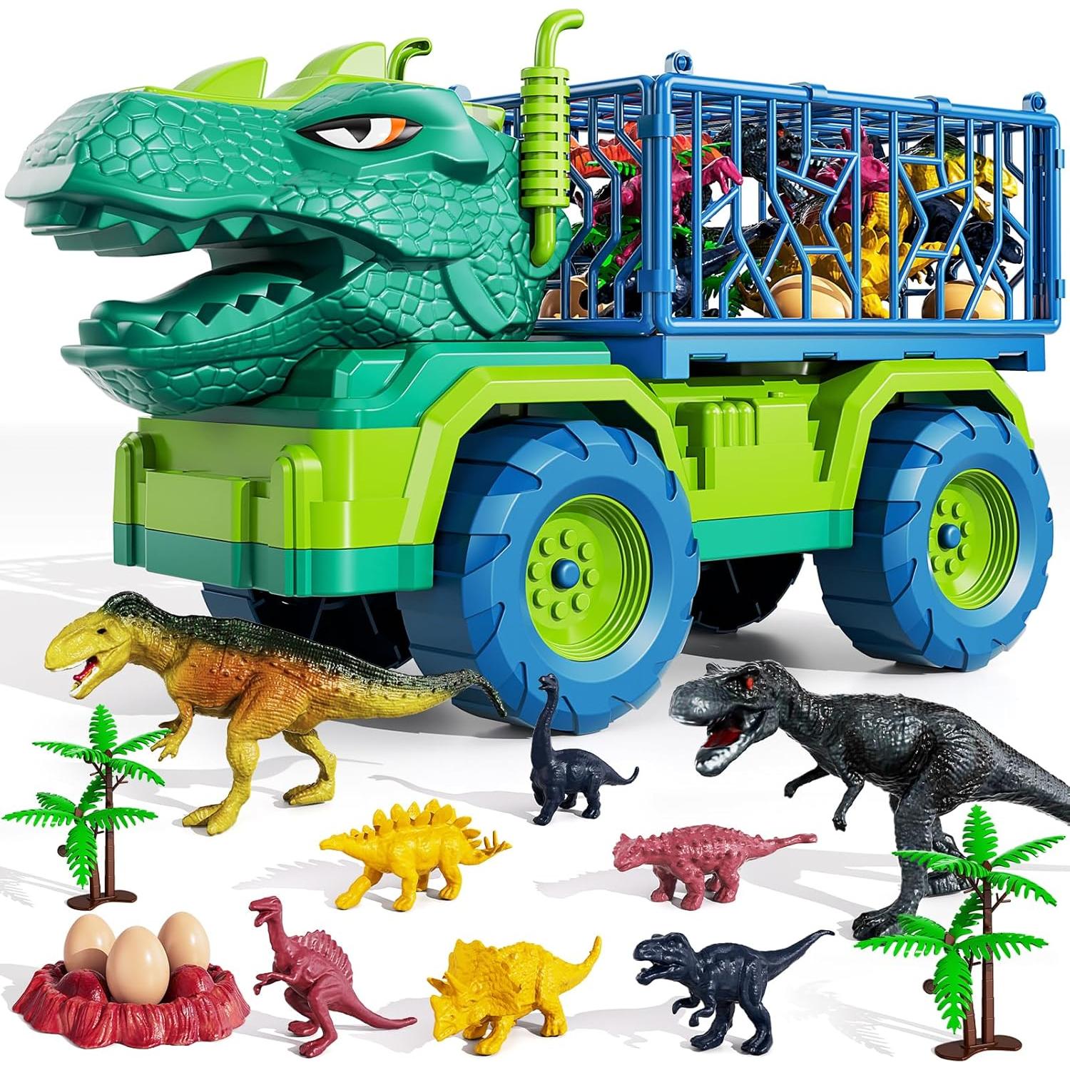 Camión Transportador de Dinosaurios JUKUDAHU con 8 Figuras