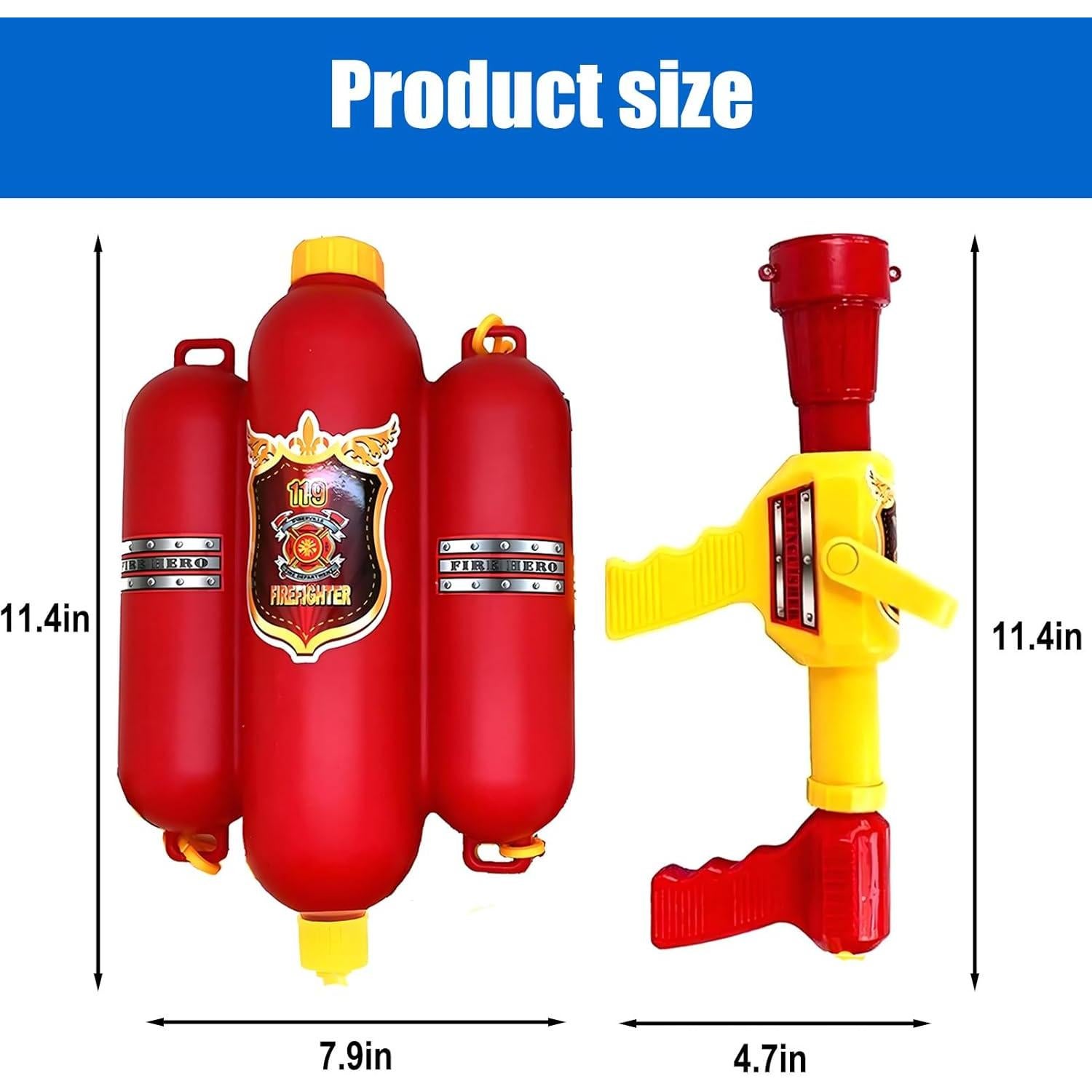 Blaster de Agua Mochila Bombero DLHONORV 2.5L para Niños