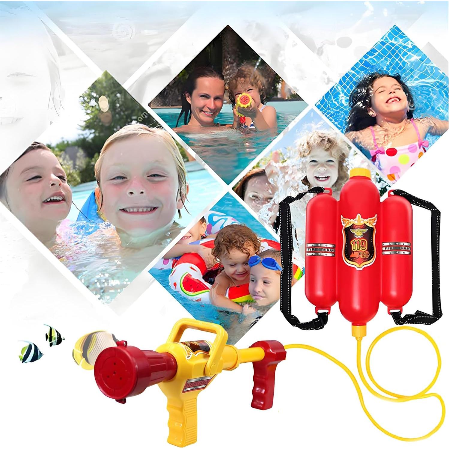 Blaster de Agua Mochila Bombero DLHONORV 2.5L para Niños