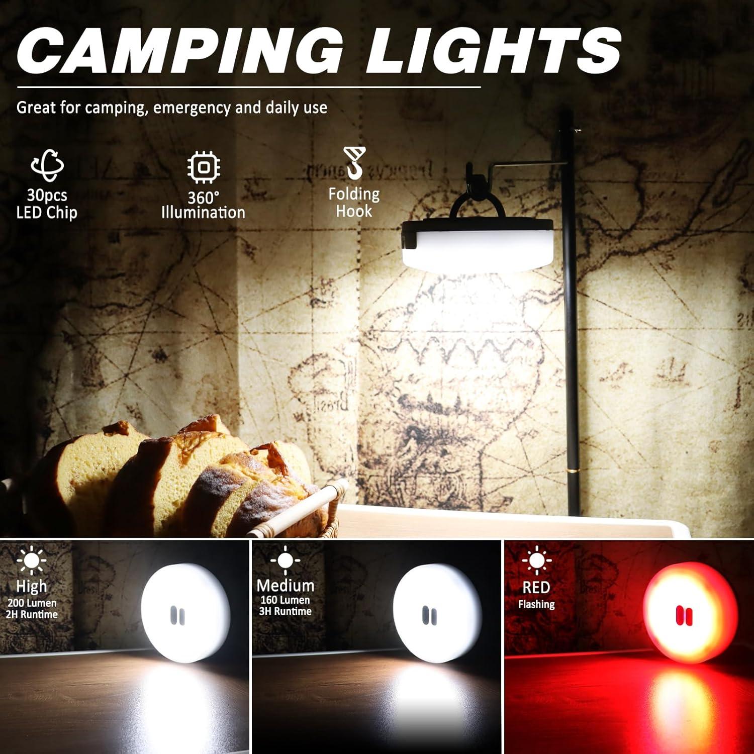 Luz de Cadena DIBMS 10m LED Recargable Impermeable Camping