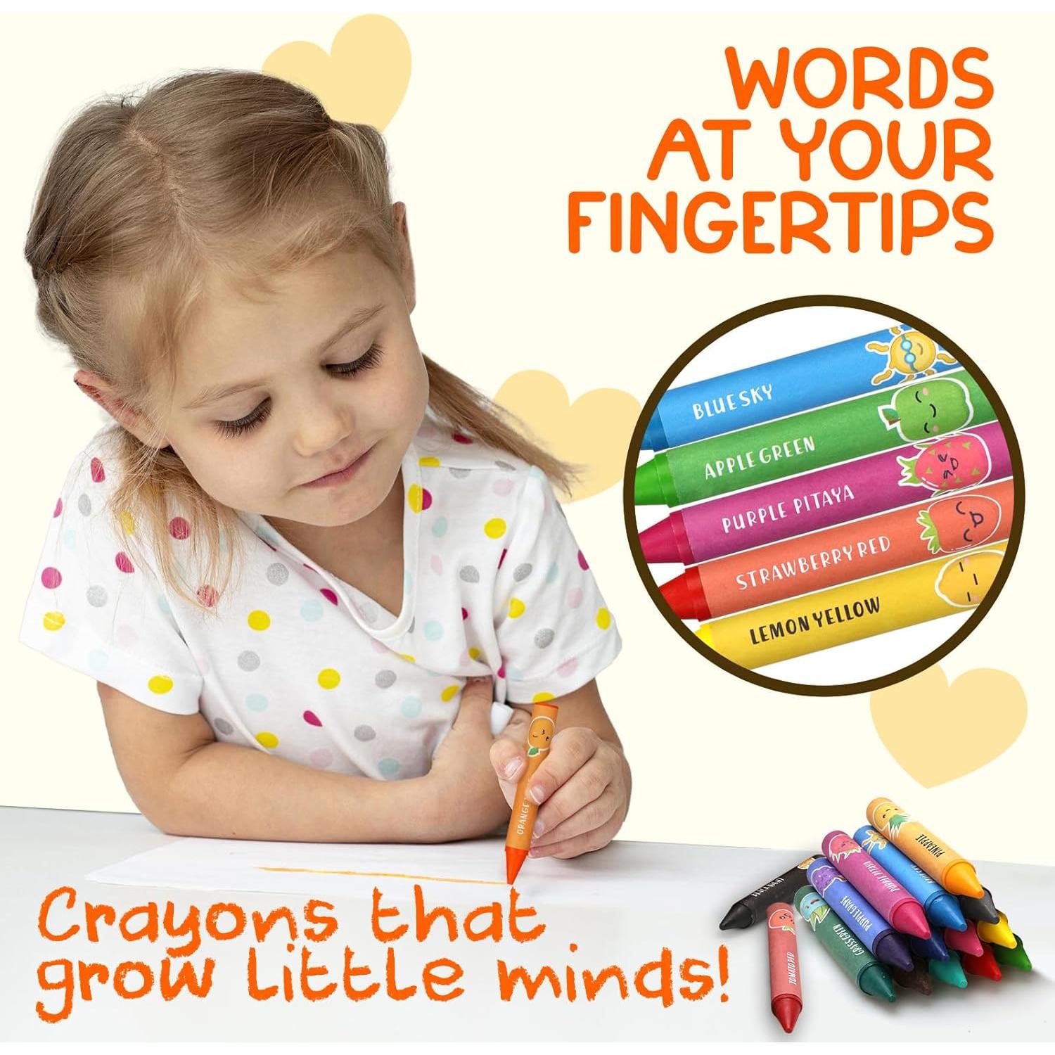 Crayones Jumbo TinyGeeks 16 Colores No Tóxicos Lavables