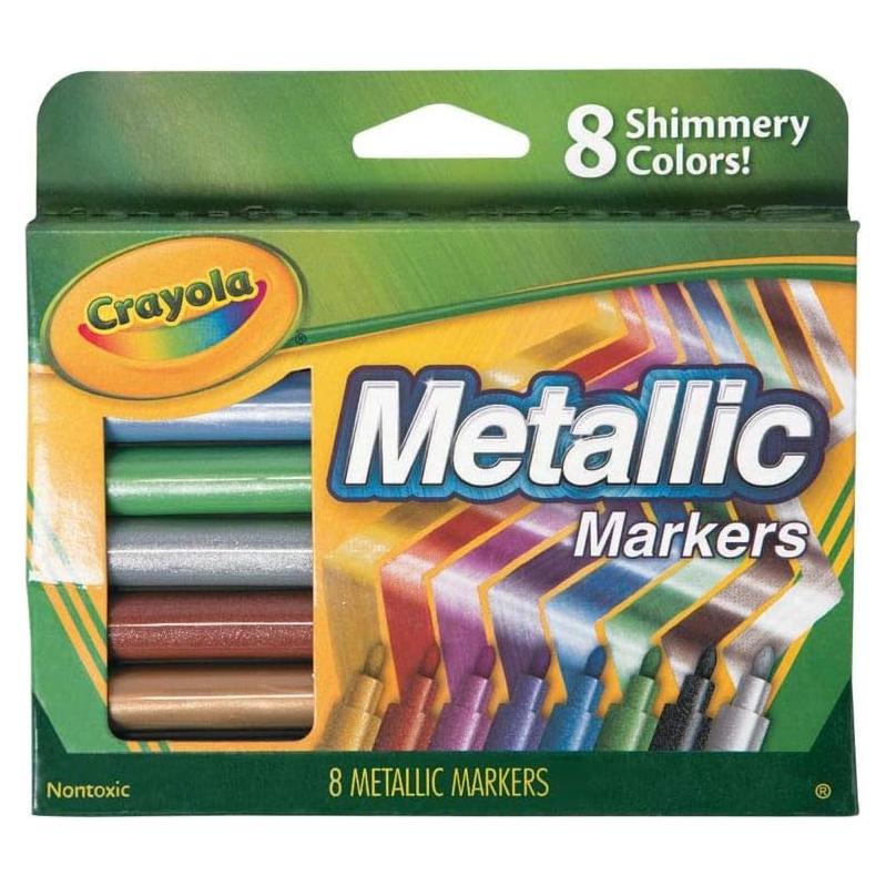 Marcadores Metálicos Crayola - Paquete de 8 - Colores Brillantes