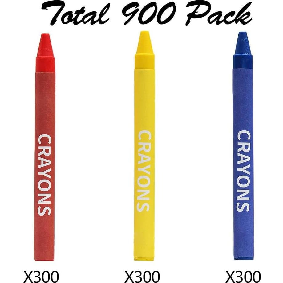 Paquete a granel de crayones Madisi 900 unidades 3 colores