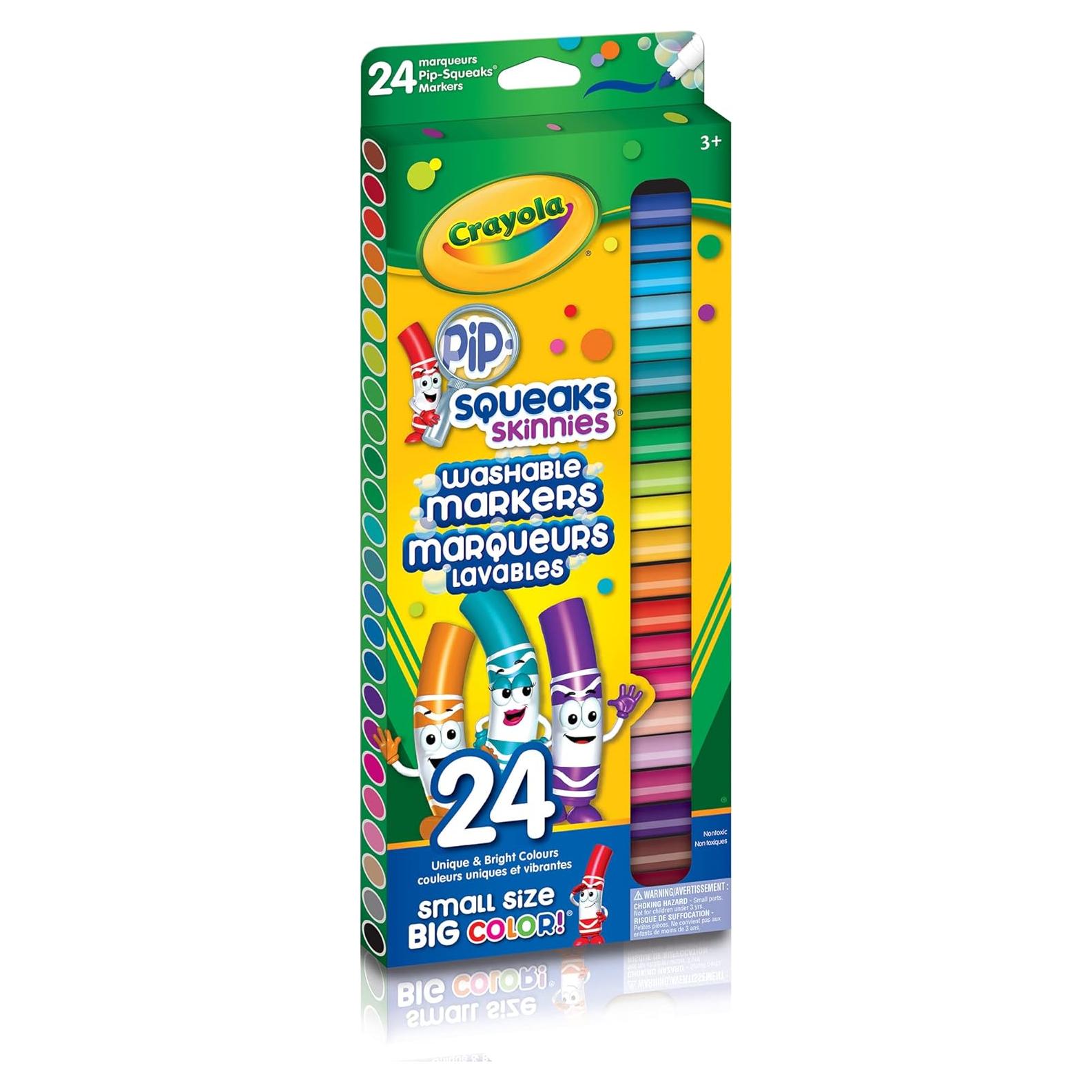 Marcadores Crayola Pip-Squeaks Skinnies 24 Colores Lavables