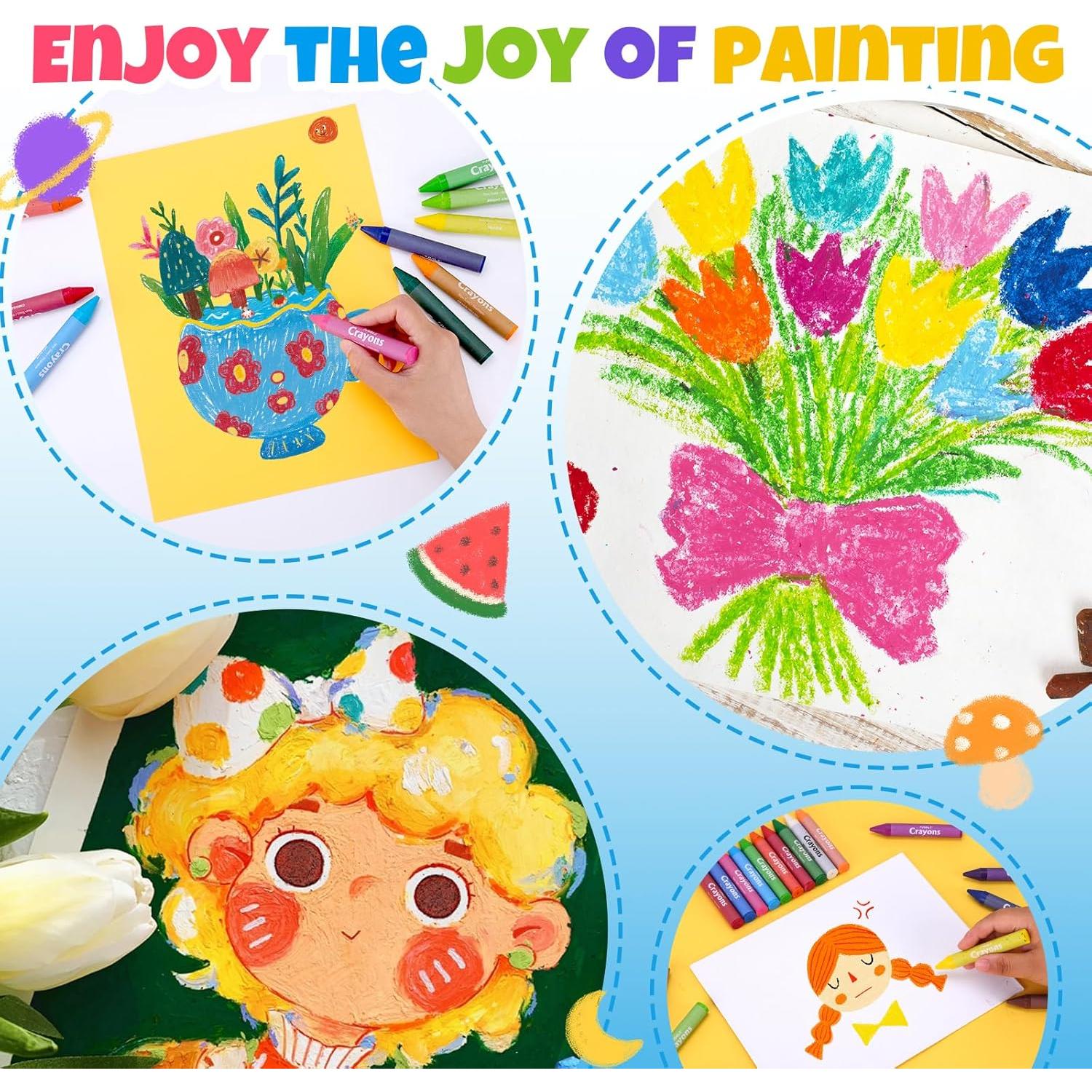 Crayones Jumbo No Tóxicos FUMILE 24 Colores para Niños