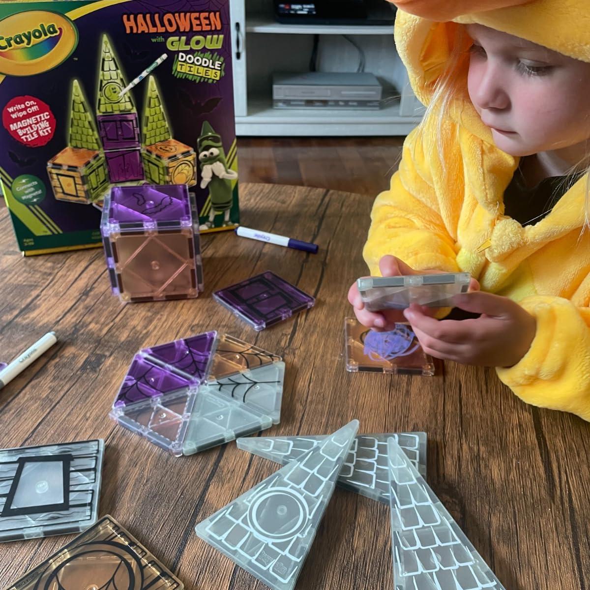 Set de Azulejos Magnéticos Halloween Glow Crayola - 25 Piezas