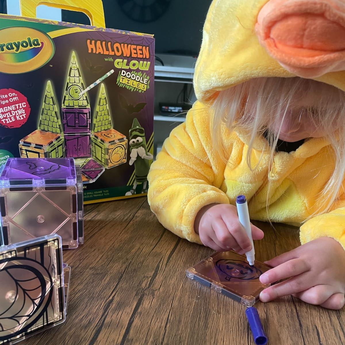 Set de Azulejos Magnéticos Halloween Glow Crayola - 25 Piezas