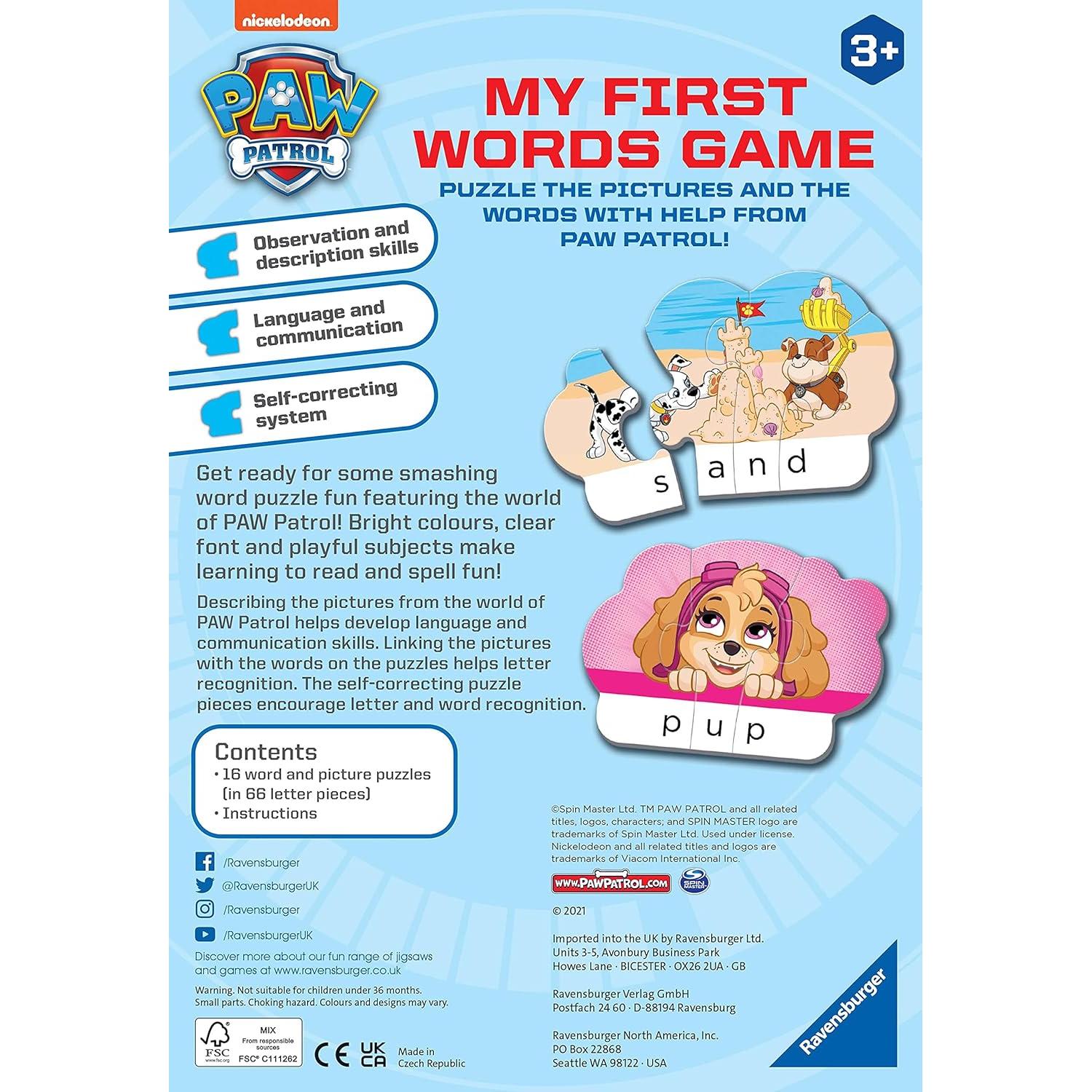 Rompecabezas Educativo Ravensburger Mis Primeras Palabras 64 Piezas