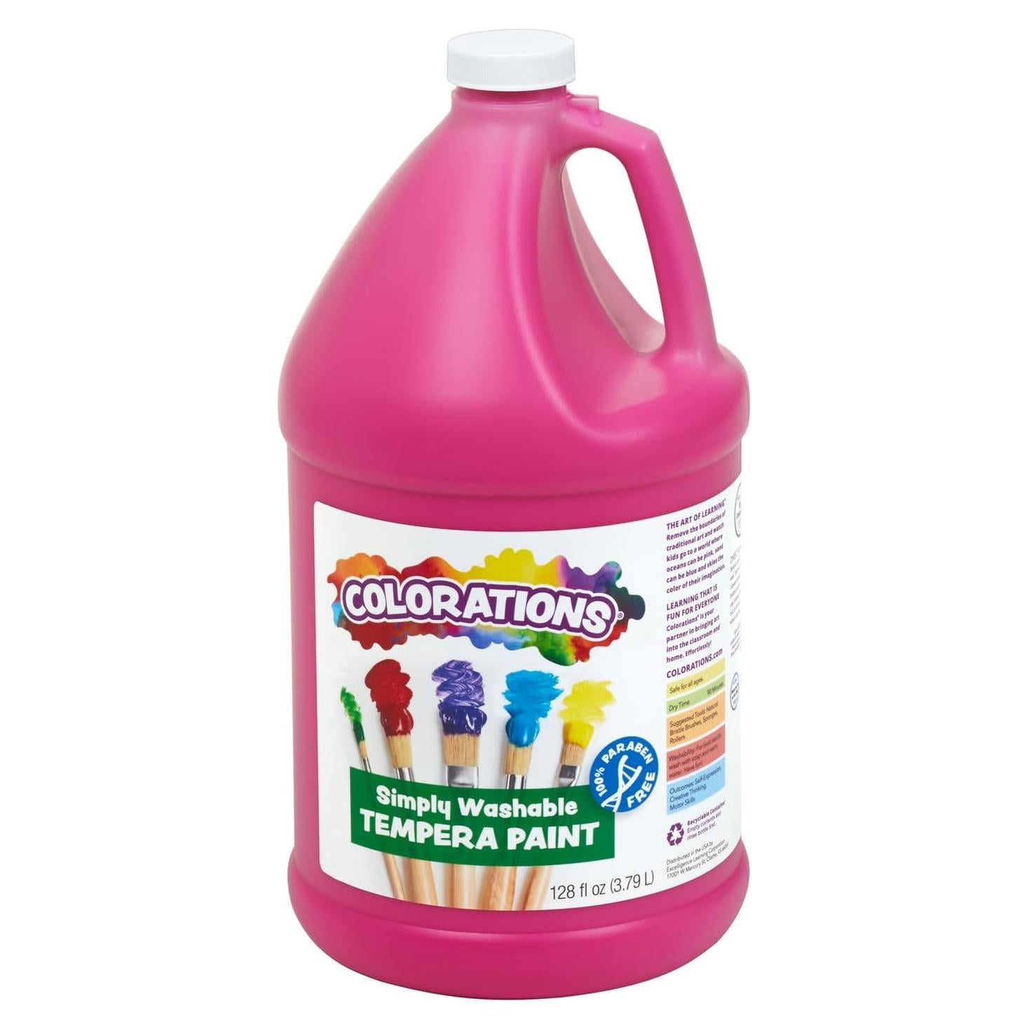 Pintura Tempera Lavable Color Magenta 1 Galón Sin Parabenos