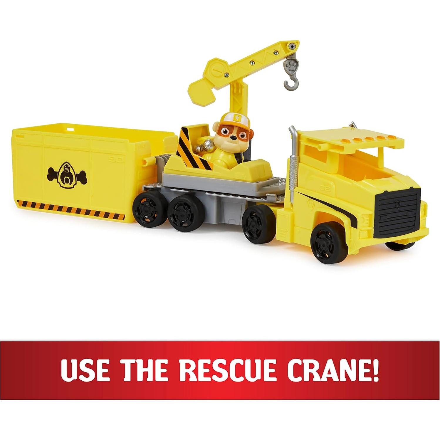 Camión de Rescate Rubble PAW PATROL - Juguete Transformable 26cm