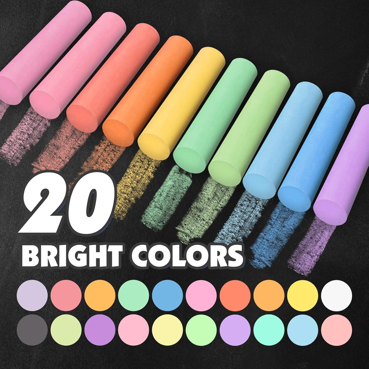 Juego de 180 Tizas de Acera Jumbo FELIZROCA Multicolor