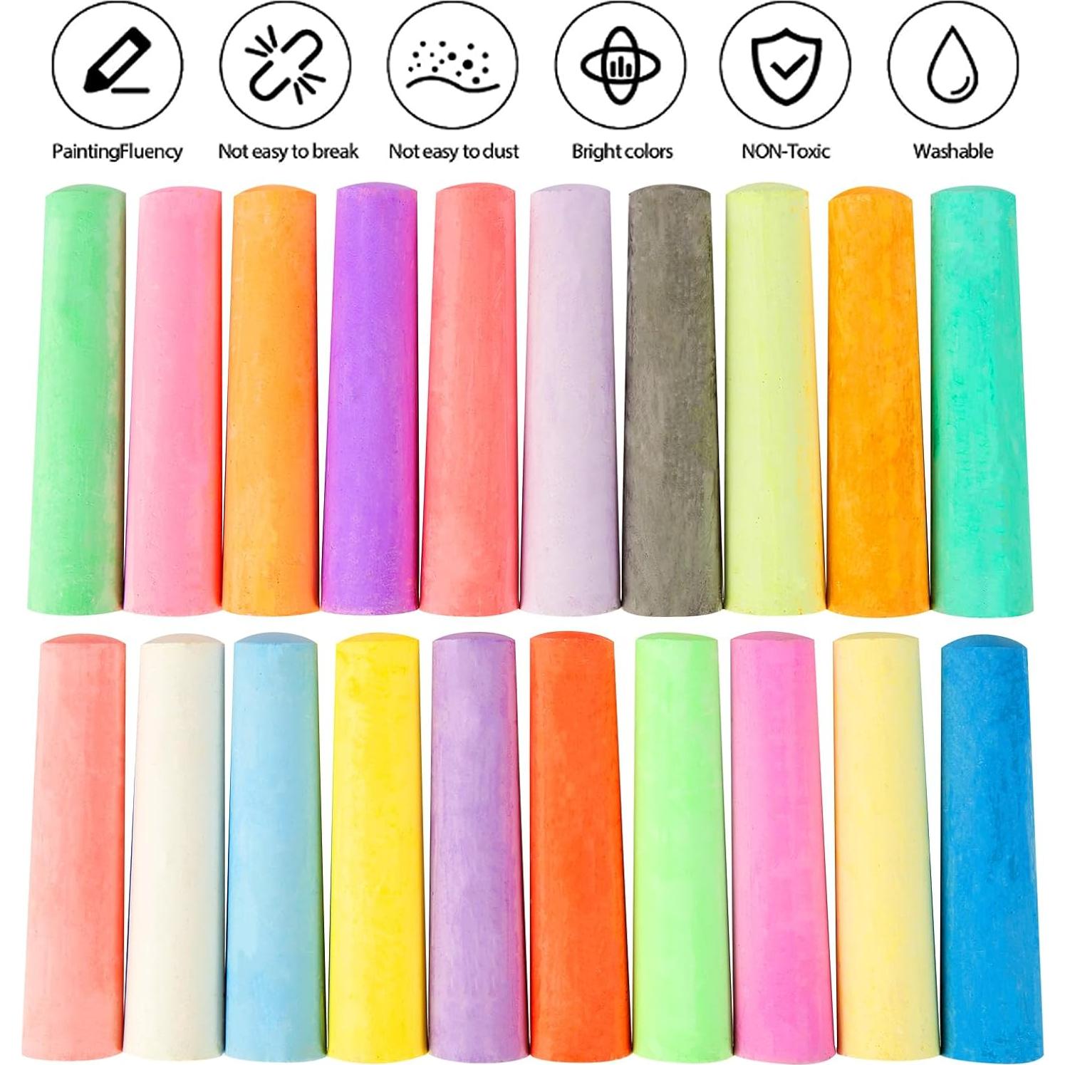 Juego de 180 Tizas de Acera Jumbo FELIZROCA Multicolor