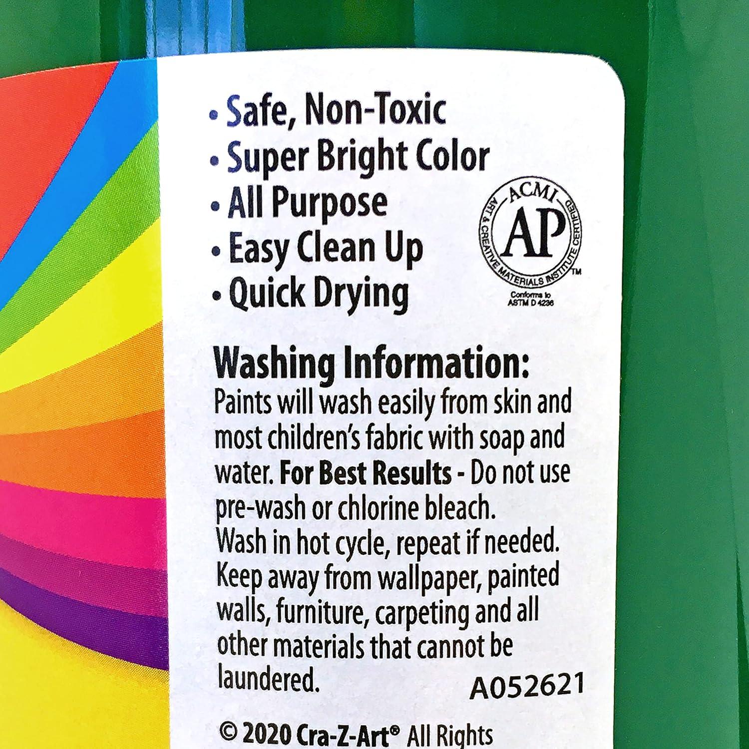 Pintura Tempera Lavable Cra-Z-Art Verde 32oz - No Tóxica