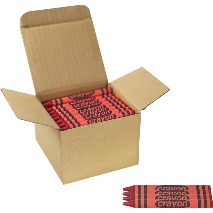 Paquete de 80 crayones rojos Lucky Art Crayonology 380g