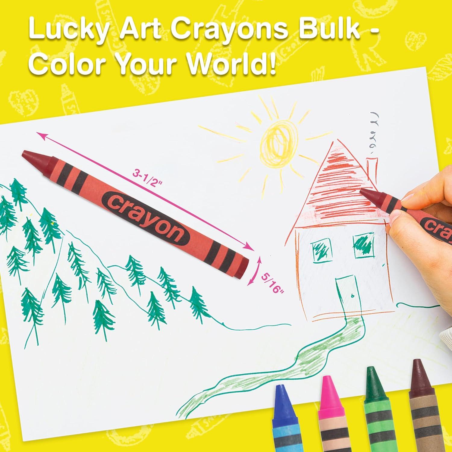 Paquete de 80 crayones rojos Lucky Art Crayonology 380g