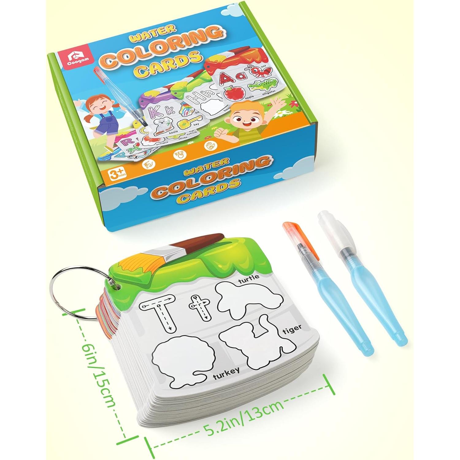 Tarjetas de Pintura con Agua Coogam - Alfabeto Reutilizables