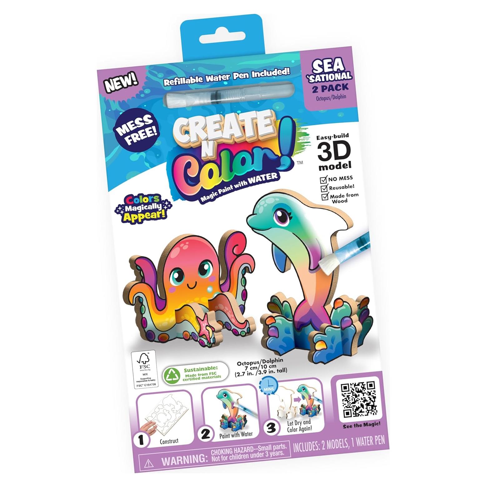 Pintura Mágica con Agua Crear y Colorear - Sin Desorden para Niños