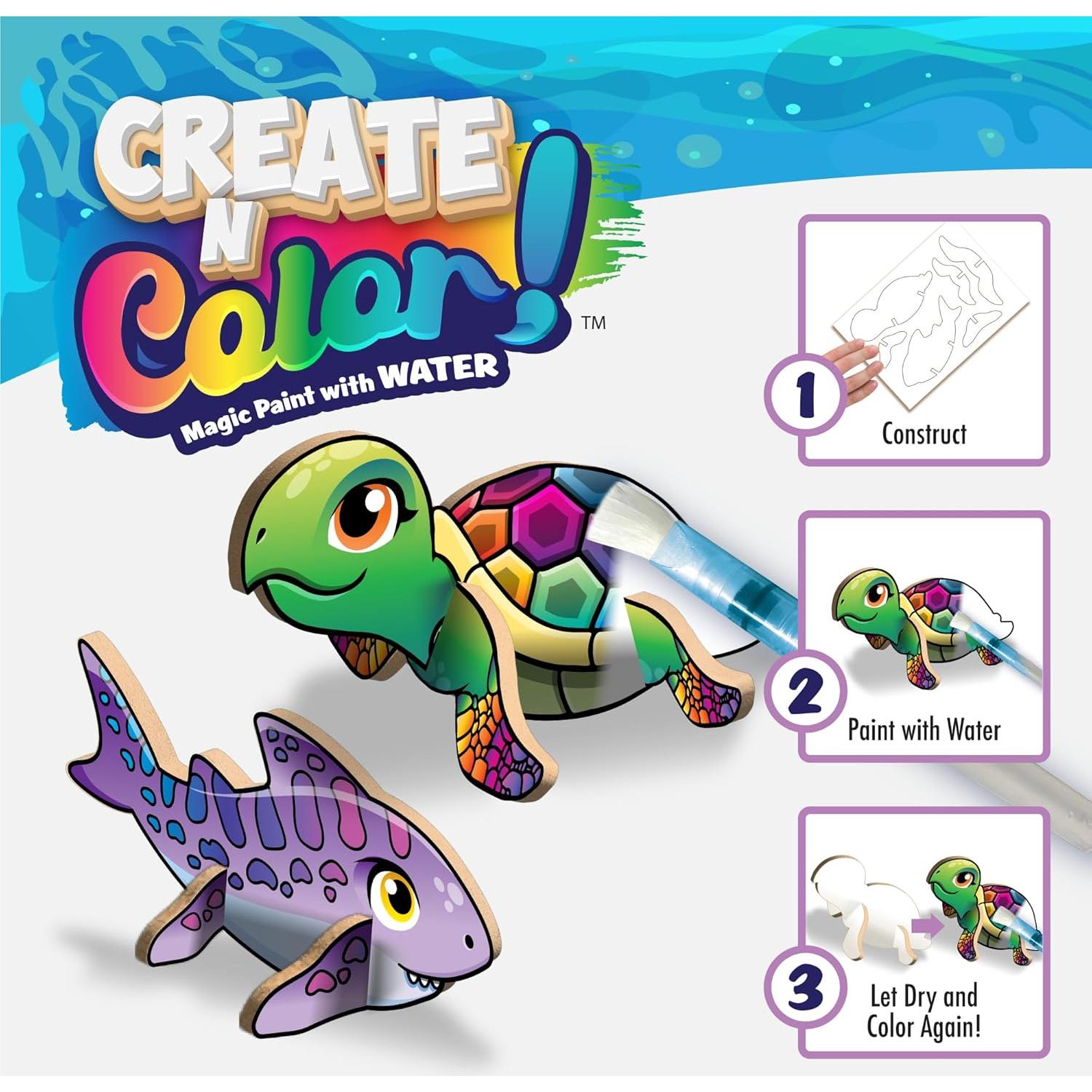 Pintura Mágica con Agua Crear y Colorear - Sin Desorden para Niños