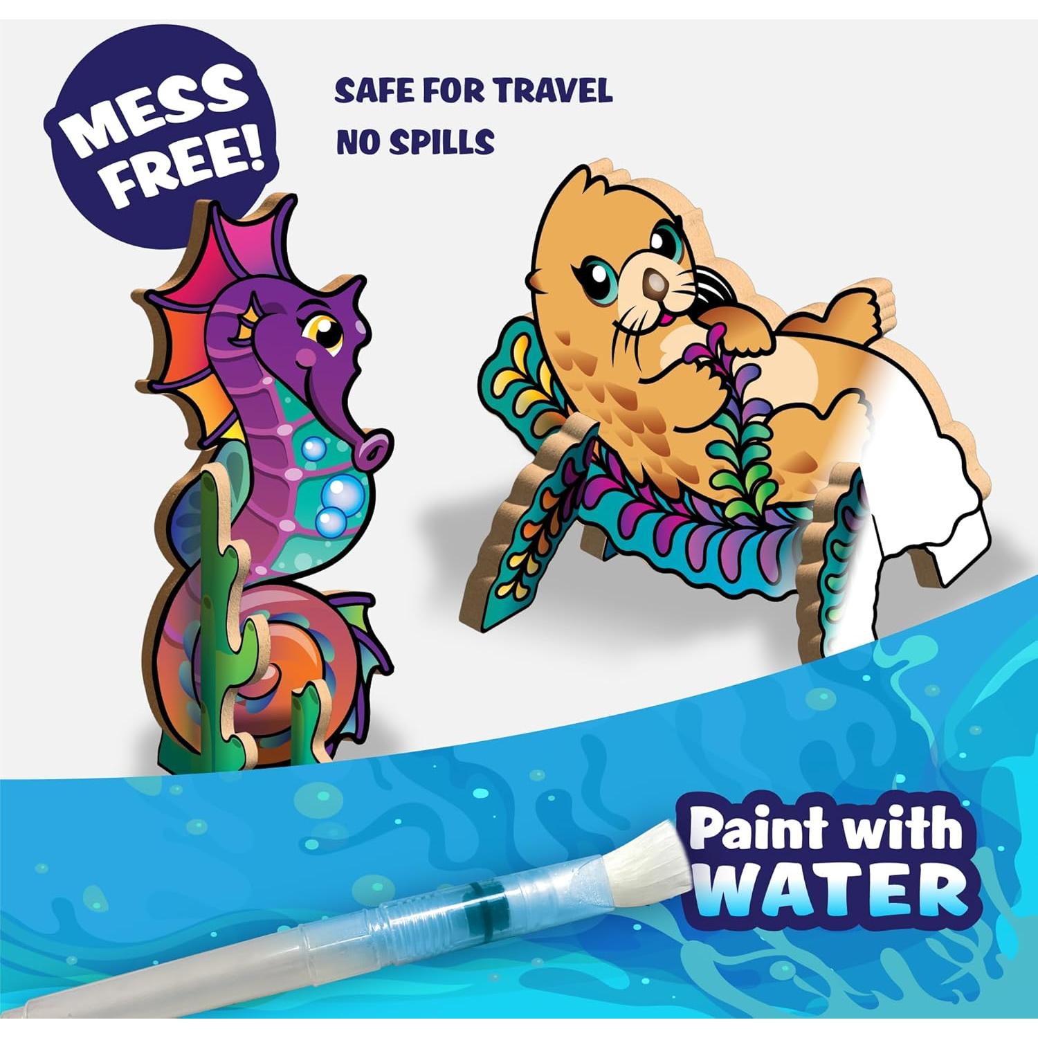 Pintura Mágica con Agua Crear y Colorear - Sin Desorden para Niños
