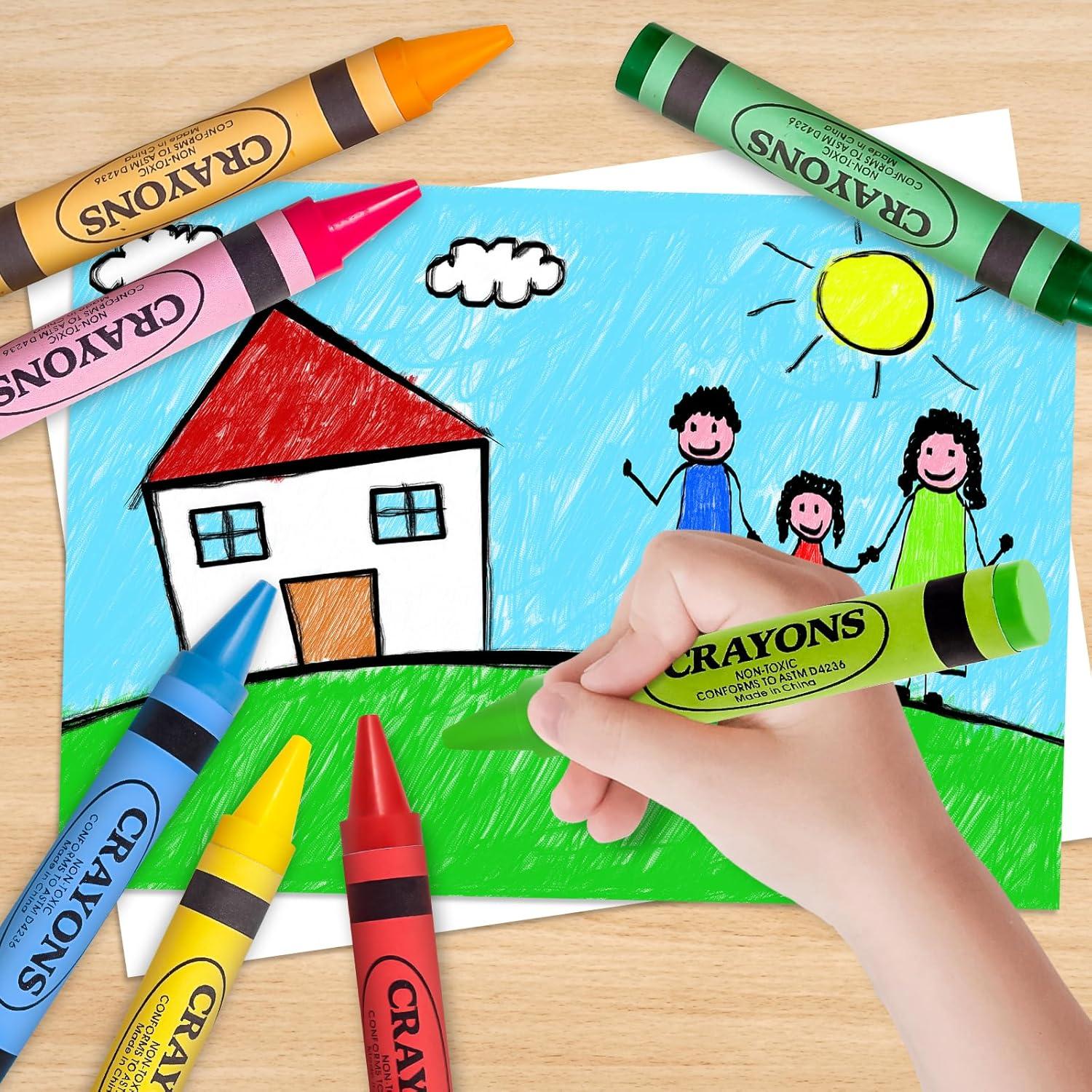 16 Crayones Jumbo Lavables Officygnet para Niños 1-8 Años