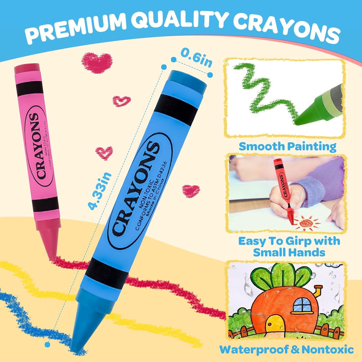 16 Crayones Jumbo Lavables Officygnet para Niños 1-8 Años