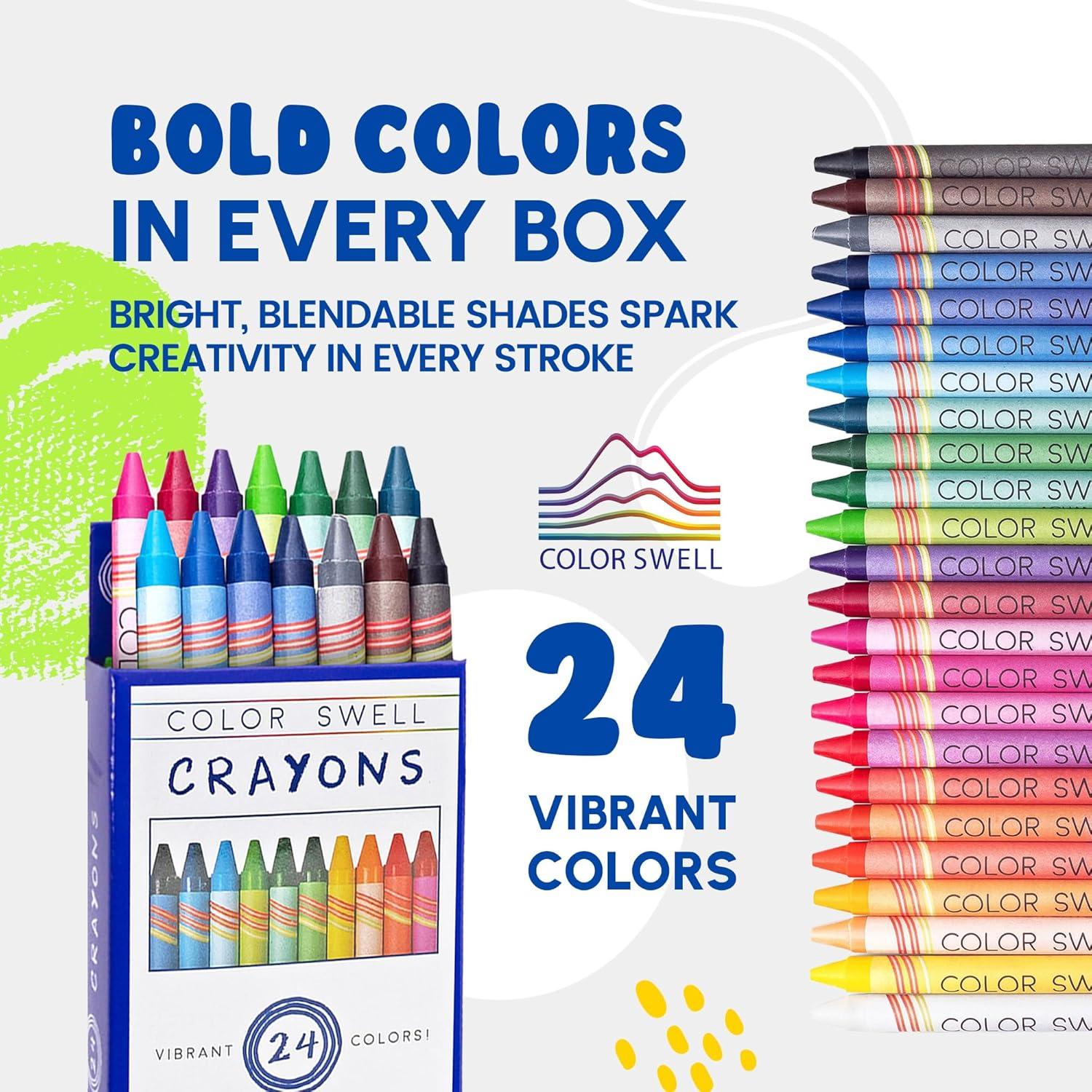 Crayones Color Swell a Granel 6 Paquetes de 24 Colores