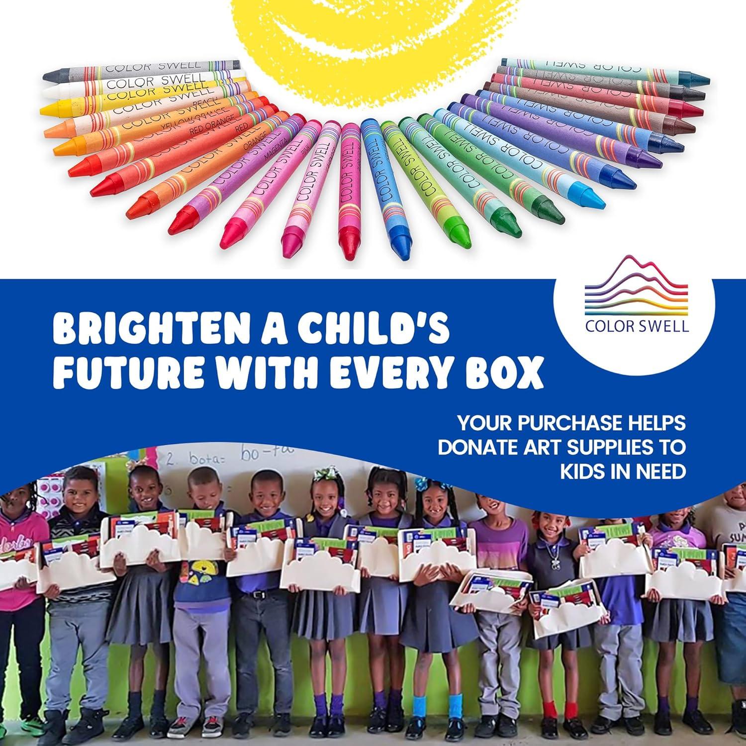 Crayones Color Swell a Granel 6 Paquetes de 24 Colores
