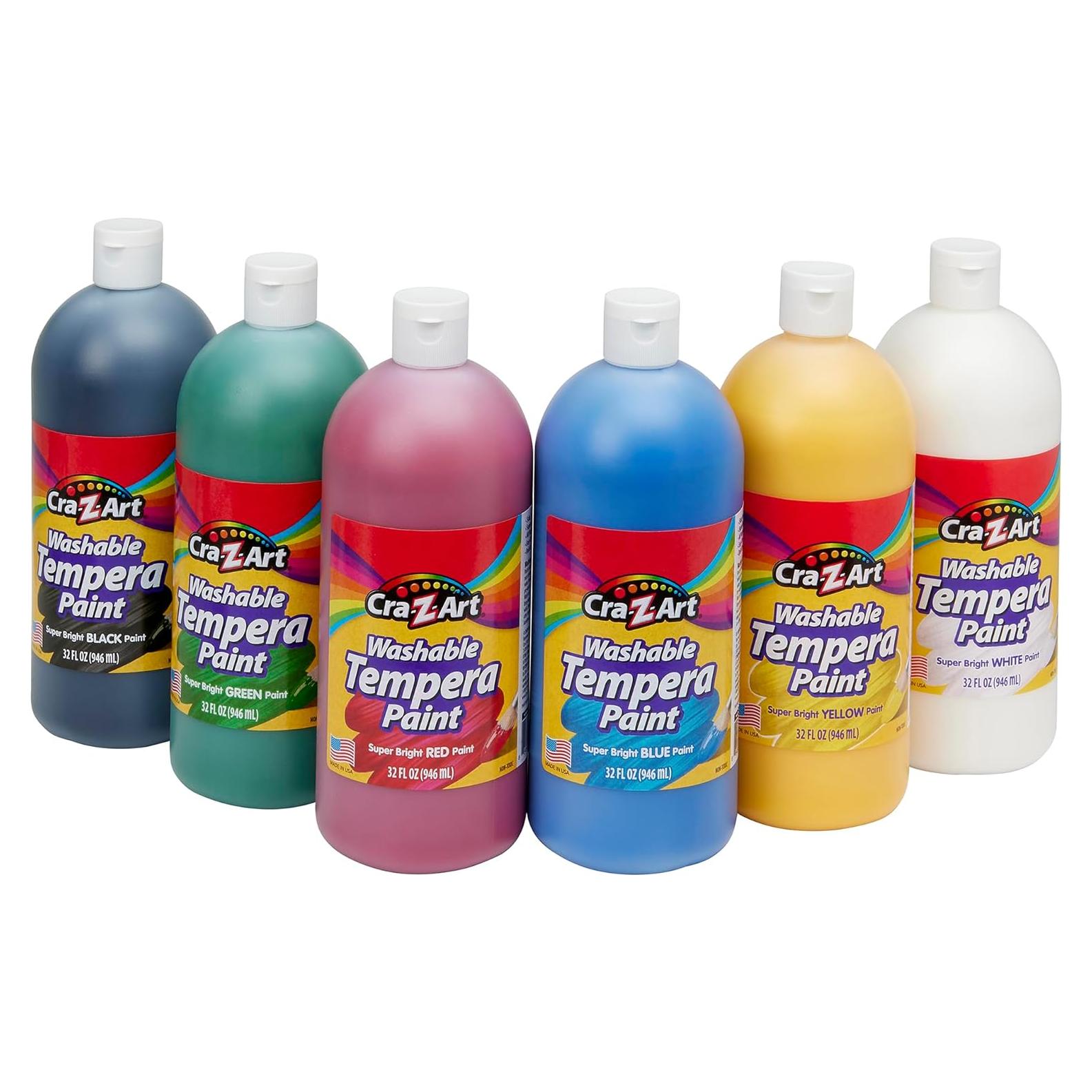 Pintura Tempera Lavable Cra-Z-Art 6 Colores 192oz Total