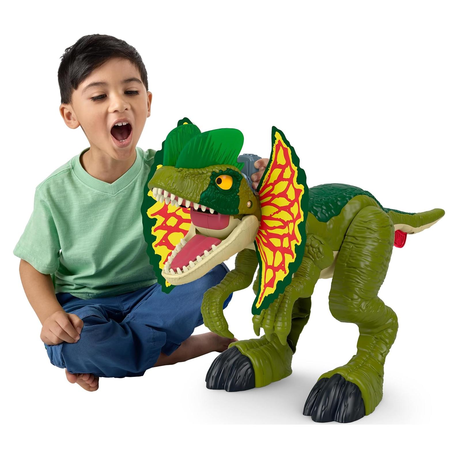Dinosaurio Juguete Fisher-Price Dilophosaurus 40 cm Luces Sonidos