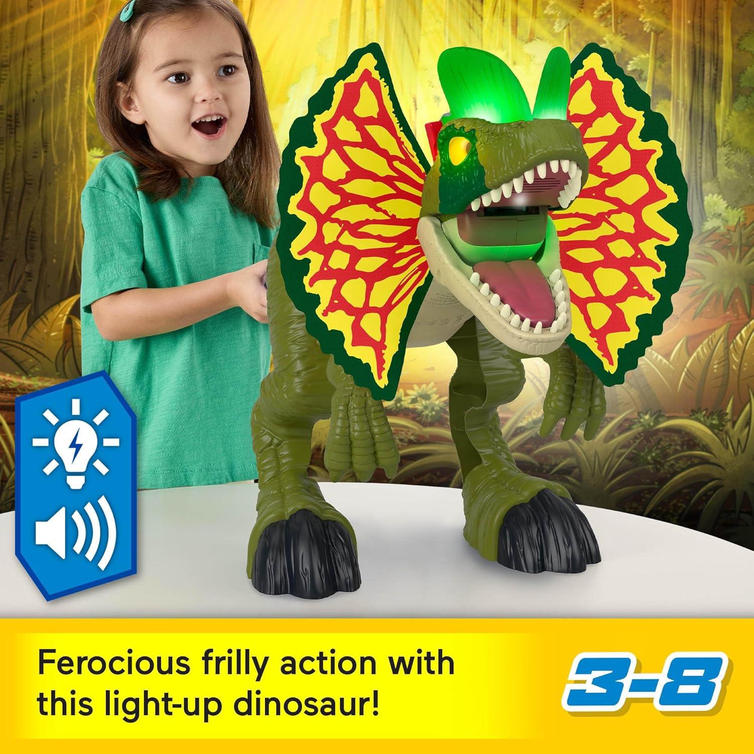 Dinosaurio Juguete Fisher-Price Dilophosaurus 40 cm Luces Sonidos
