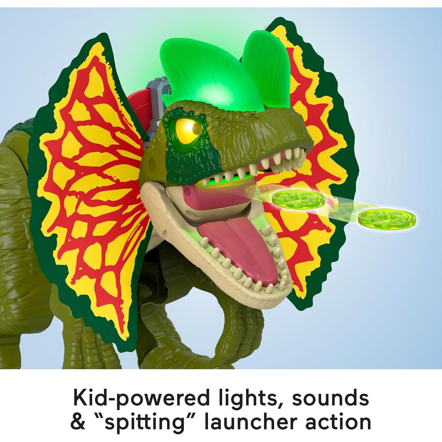Dinosaurio Juguete Fisher-Price Dilophosaurus 40 cm Luces Sonidos
