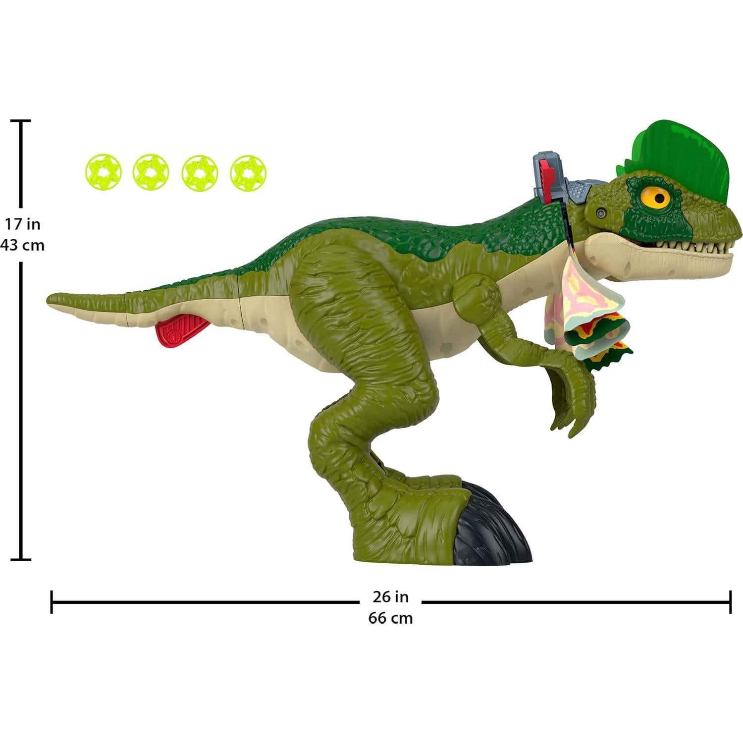 Dinosaurio Juguete Fisher-Price Dilophosaurus 40 cm Luces Sonidos