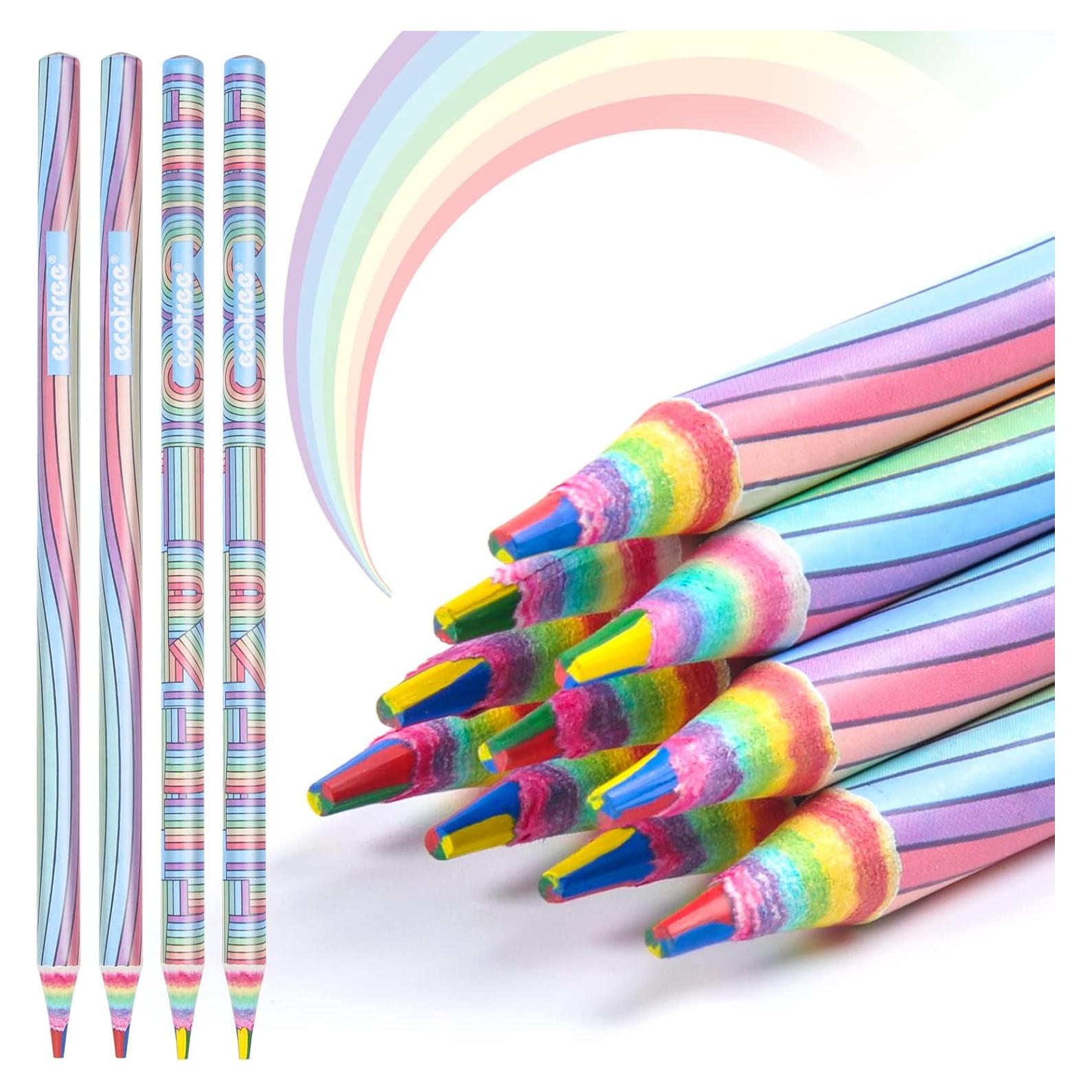 Lápices de Colores Arcoíris ECOTREE - Paquete de 12 Unidades
