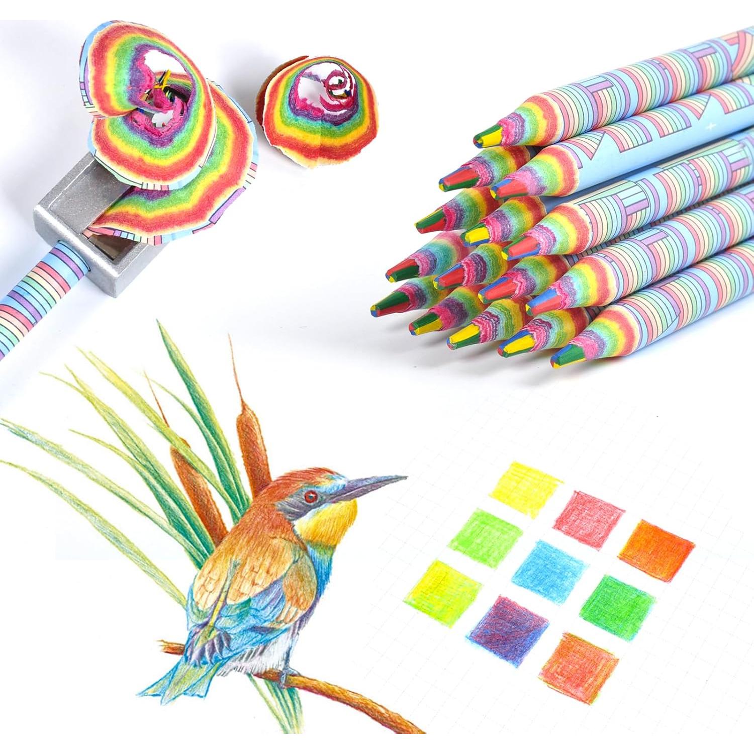 Lápices de Colores Arcoíris ECOTREE - Paquete de 12 Unidades