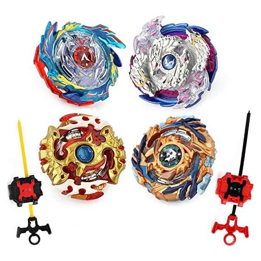 Conjunto Juguetes Bey Battle Elfnico 4 Trompos y 2 Lanzadores