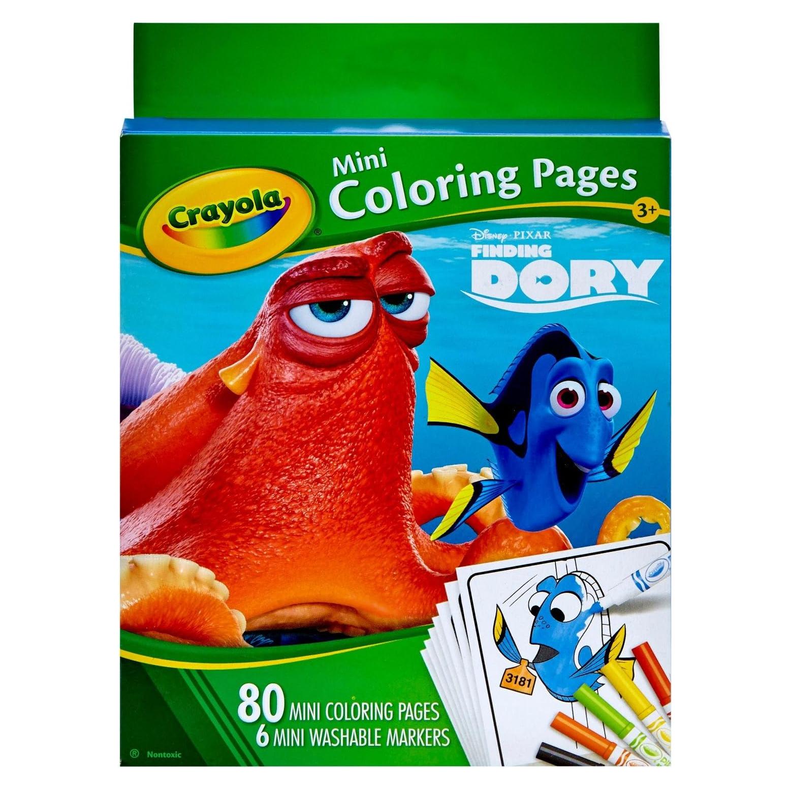 Crayola Mini Páginas para Colorear Dory - 80 Hojas y 6 Marcadores
