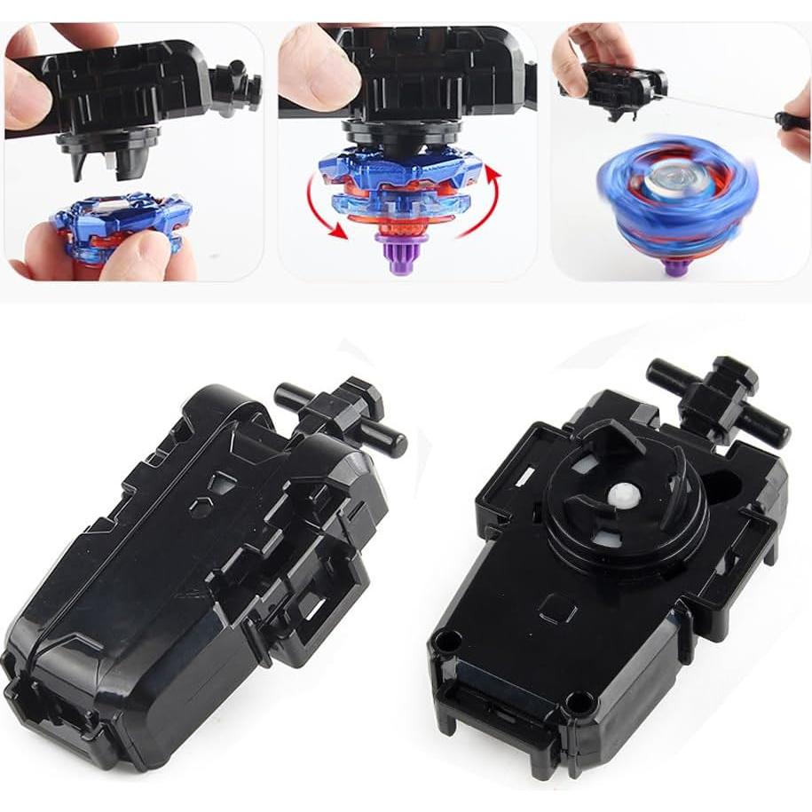 Conjunto de Batalla Bey ASVEXKW 8 Peonzas y Lanzadores