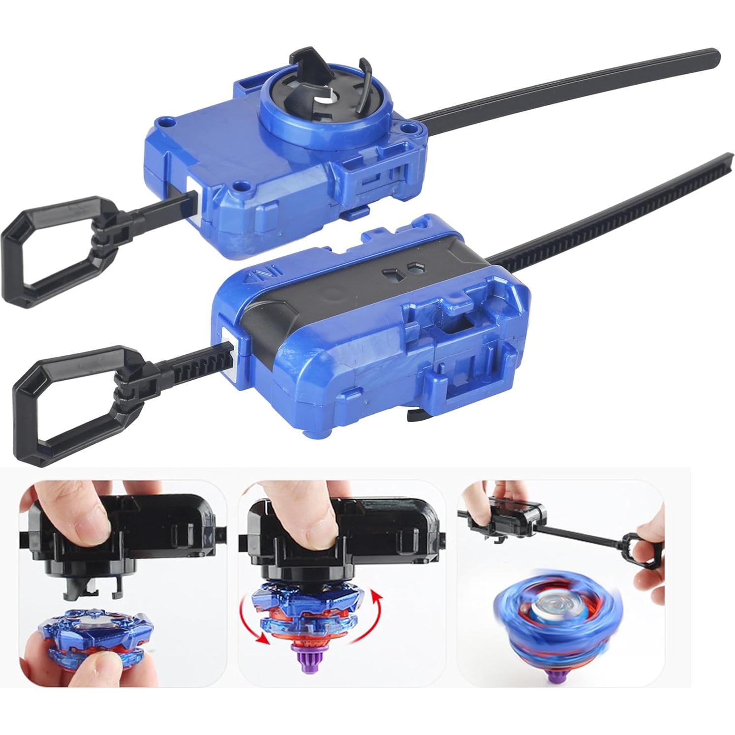 Conjunto de Batalla Bey ASVEXKW 8 Peonzas y Lanzadores