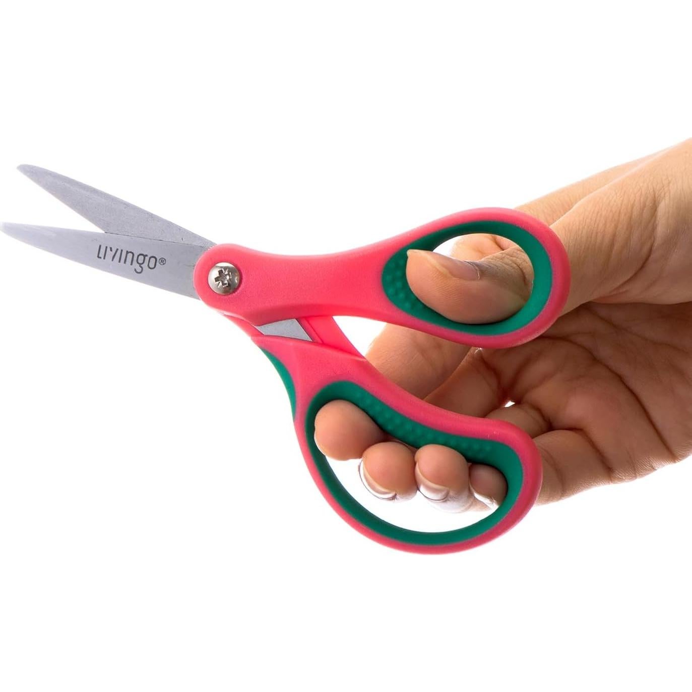 Tijeras Escolares LIVINGO 12.7 cm con Punta de Seguridad - 3 Unidades