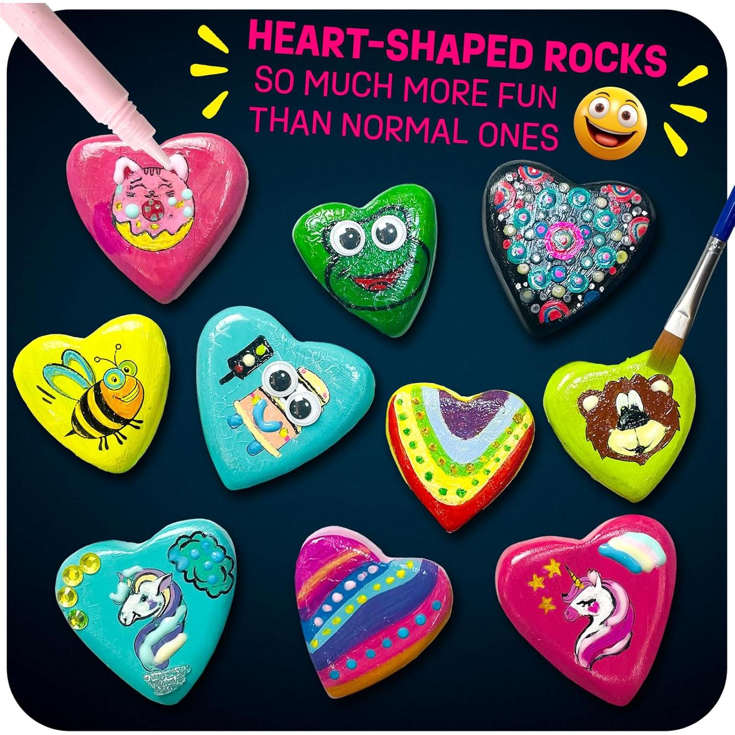 Kit de Pintura de Rocas en Forma de Corazón LA HORMIGA ERUDITA