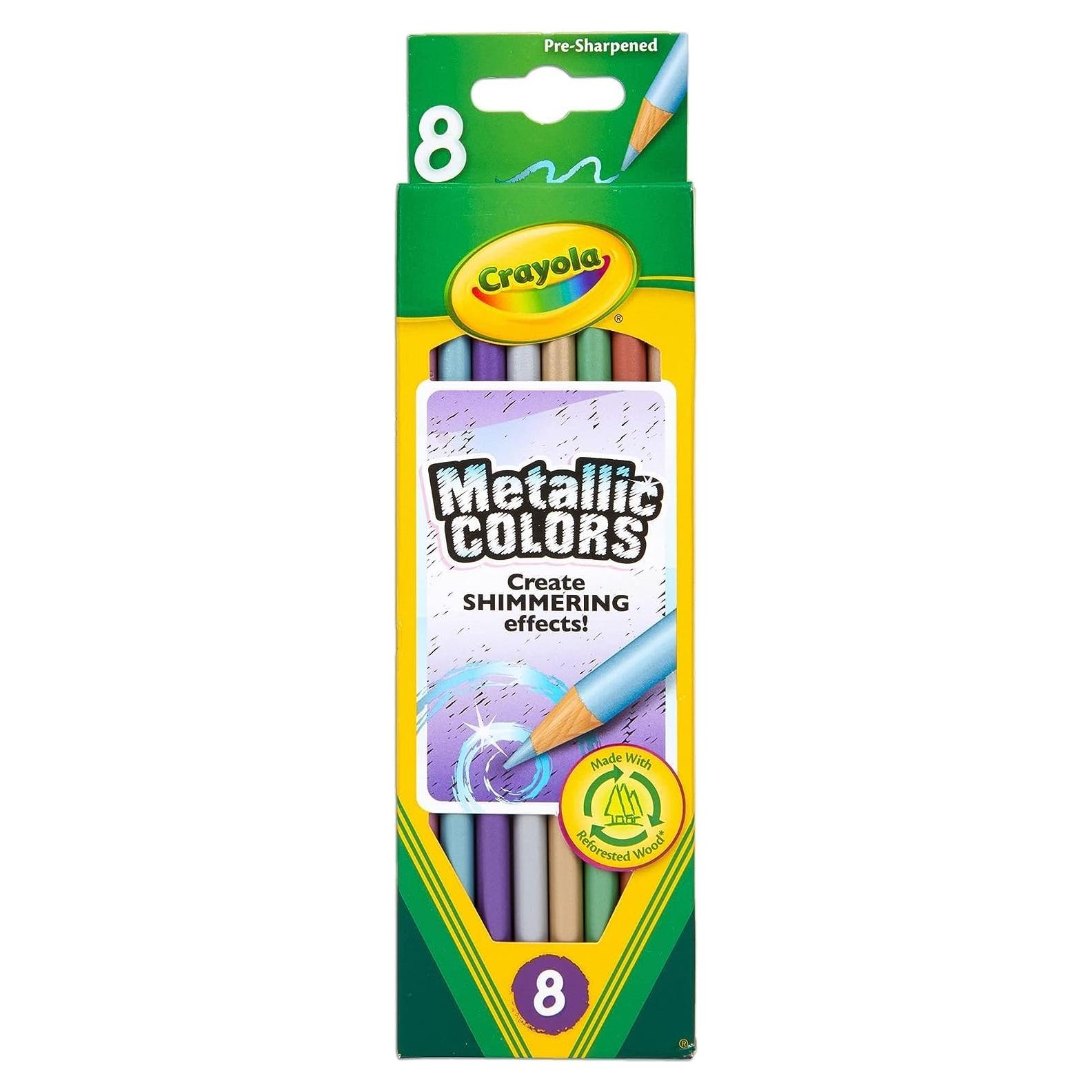 Lápices de Colores Metálicos Crayola - 8 Lápices x 6 Paquetes