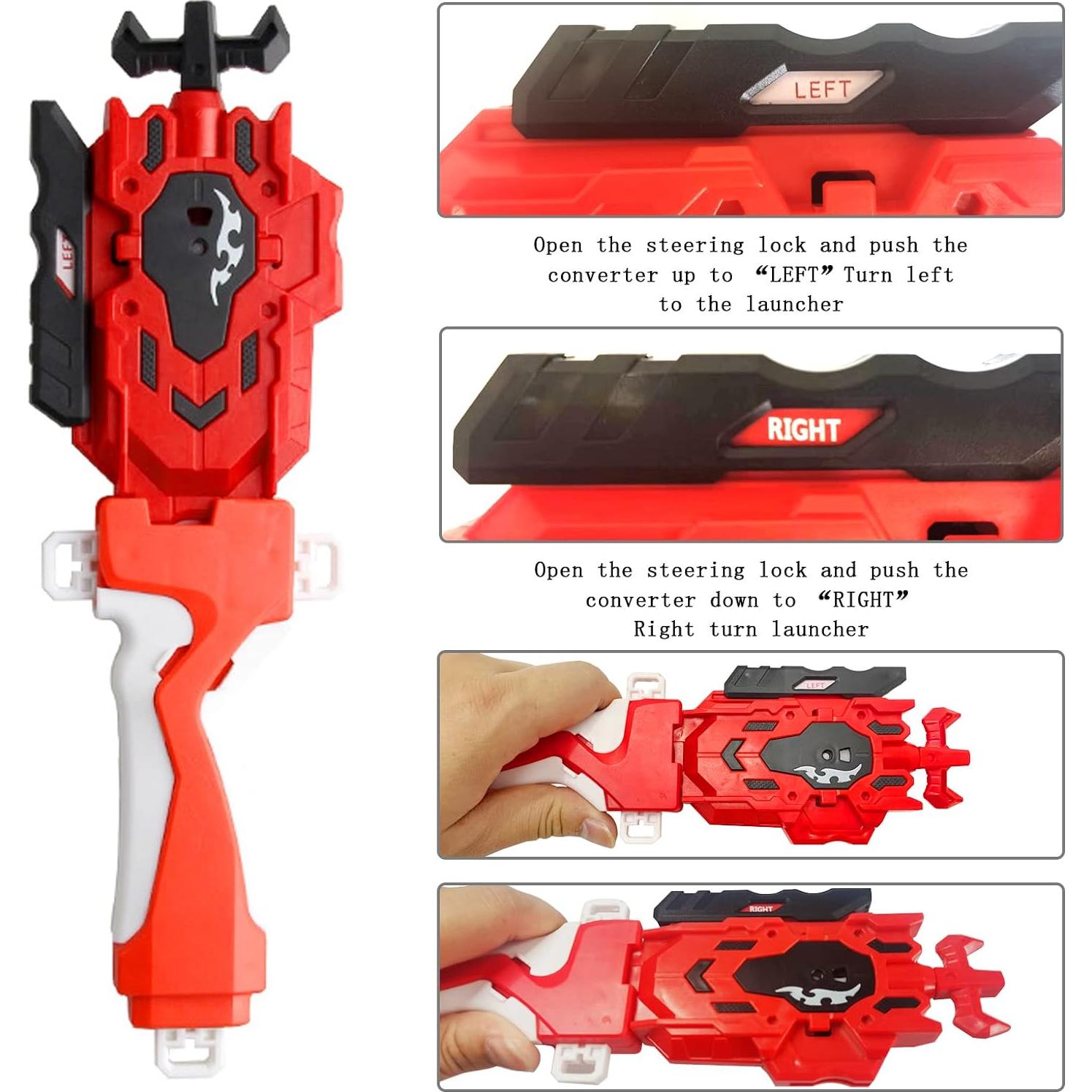 Conjunto de Juguetes Bey Burst Elfnico 12 Trompos y 4 Lanzadores